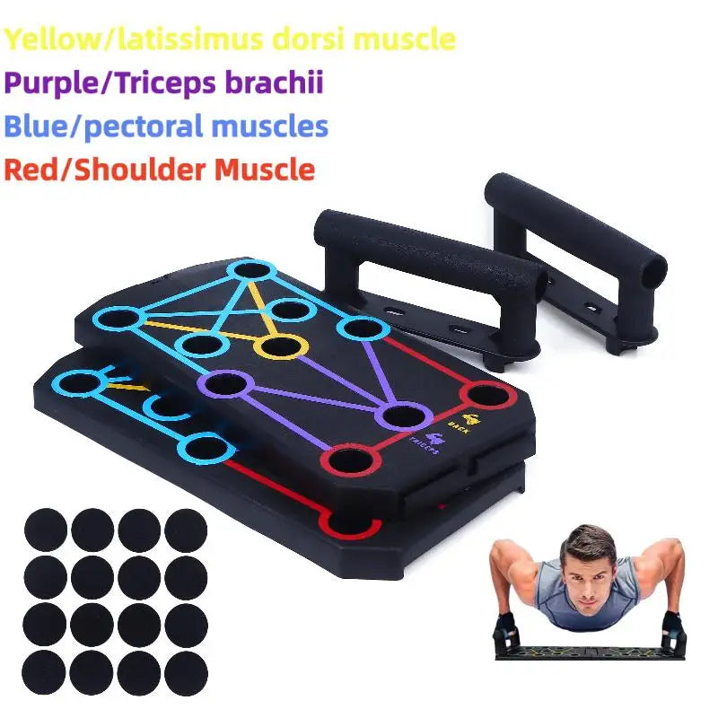Multifunctional Push Up Board With 20 Holes For Home Gym