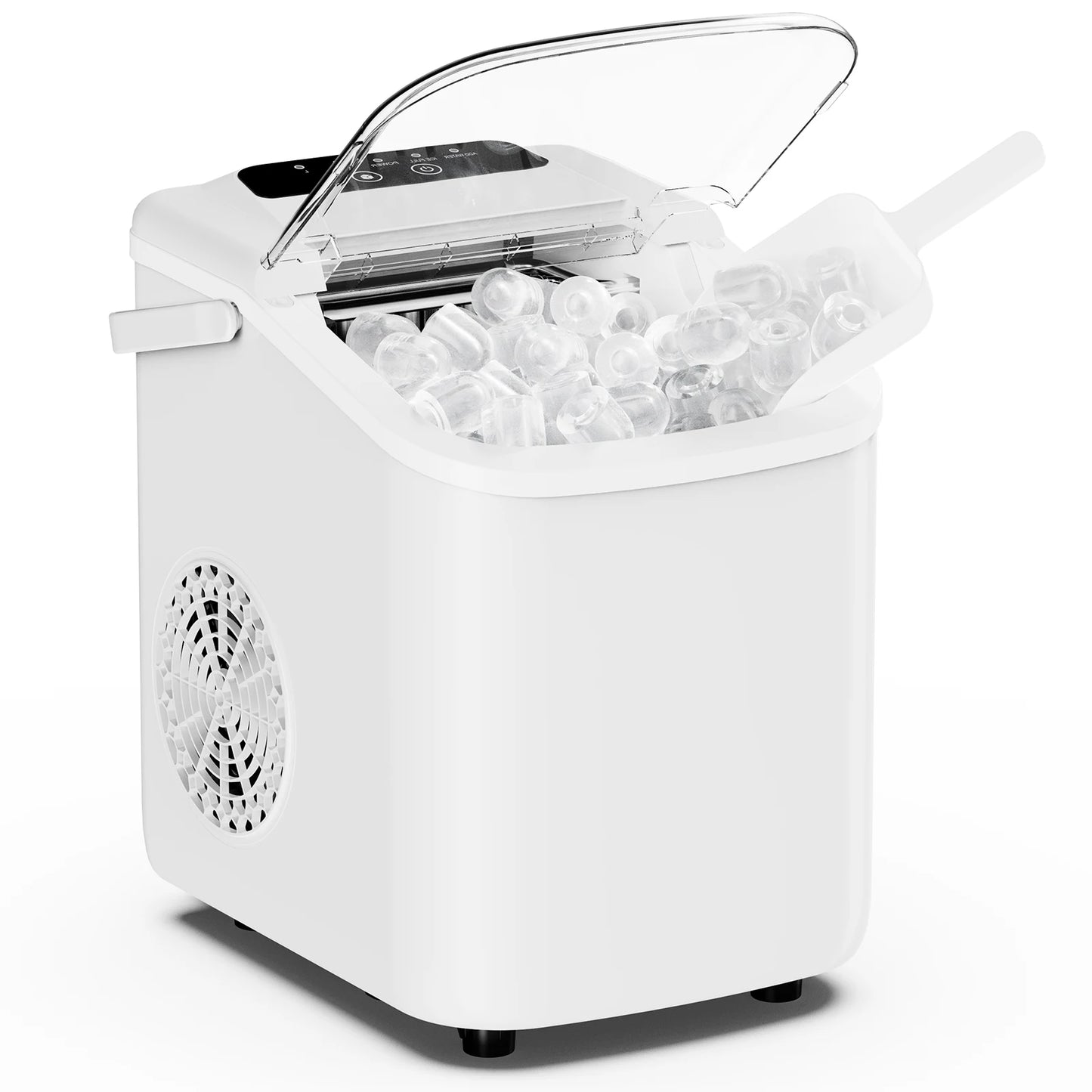 Portable Countertop Ice Maker With Scoop Basket And Handle