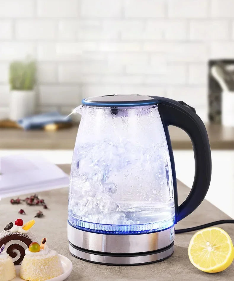 Diamri Electric Glass Kettle Cordless Led Indicator Auto Shut-Off