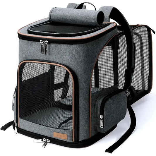 Expandable Backpack Carrier For Cats And Small Dogs Airline Approved