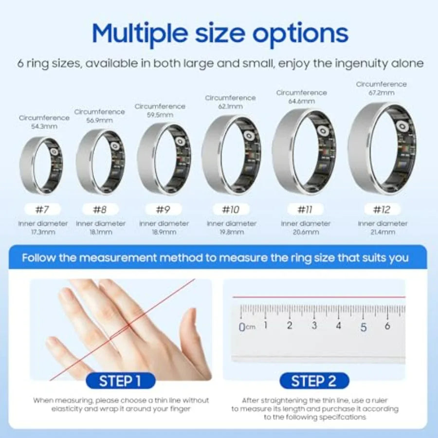 Smart Health Ring With Stress And Sleep Tracking Waterproof