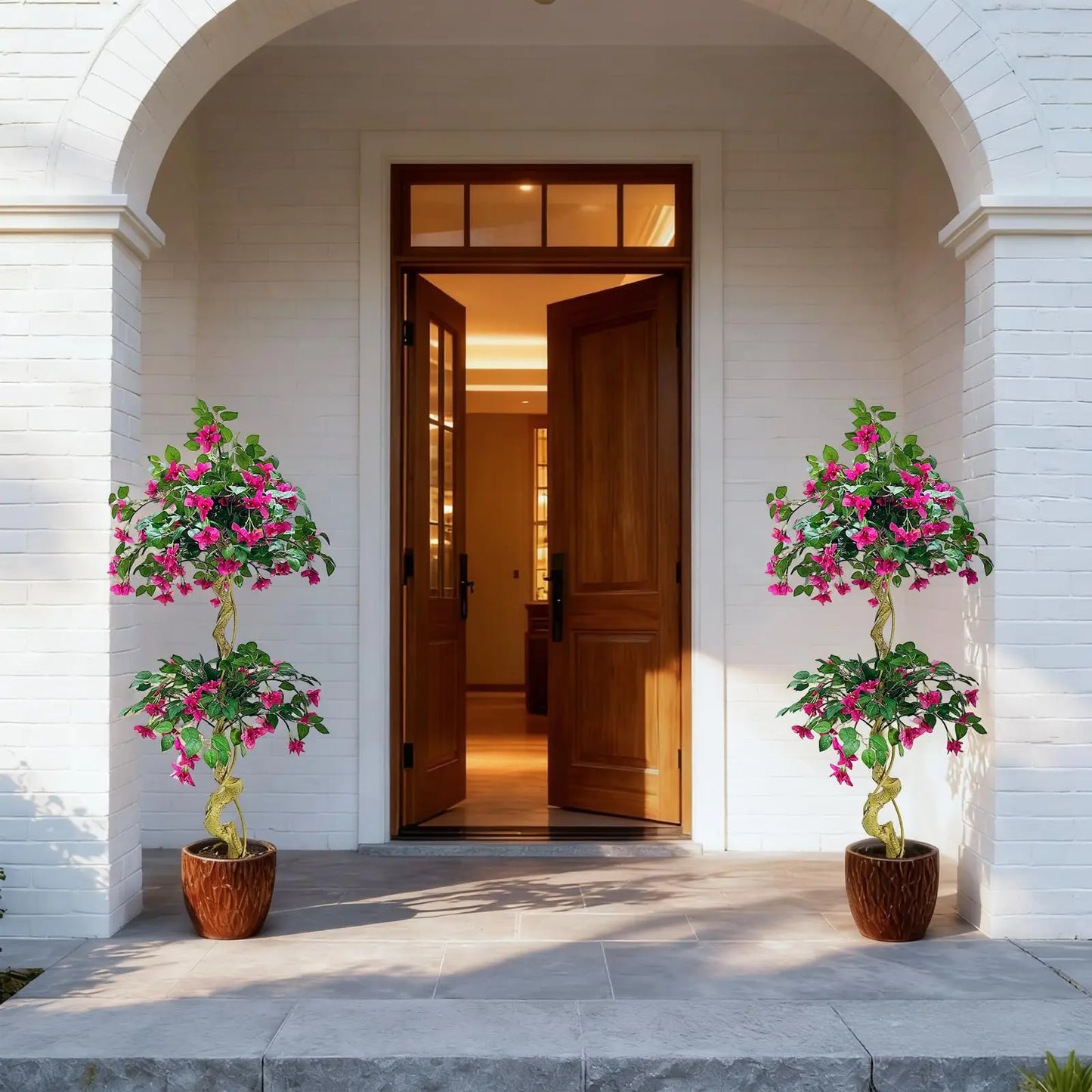 HiMISS Lifelike Bougainvillea Artificial Tree for Indoor Outdoor Decor