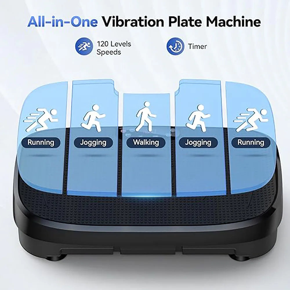 HTM Vibration Plate Trainer 330 Lbs Capacity 120 Levels Exercise