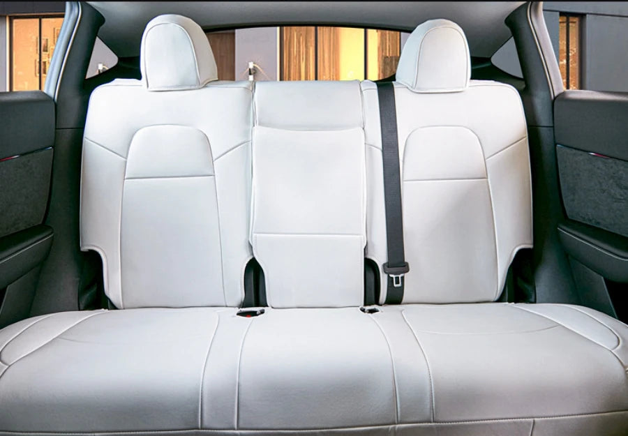 Tesla Model 3 Full Set Car Seat Covers Nappa PU Leather Front And Rear