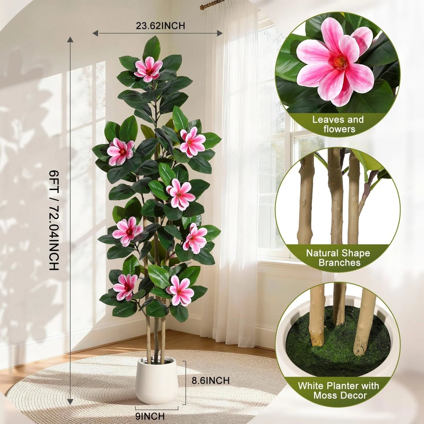 HiMISS Artificial Olive Tree With Lifelike Leaves For Home Decoration