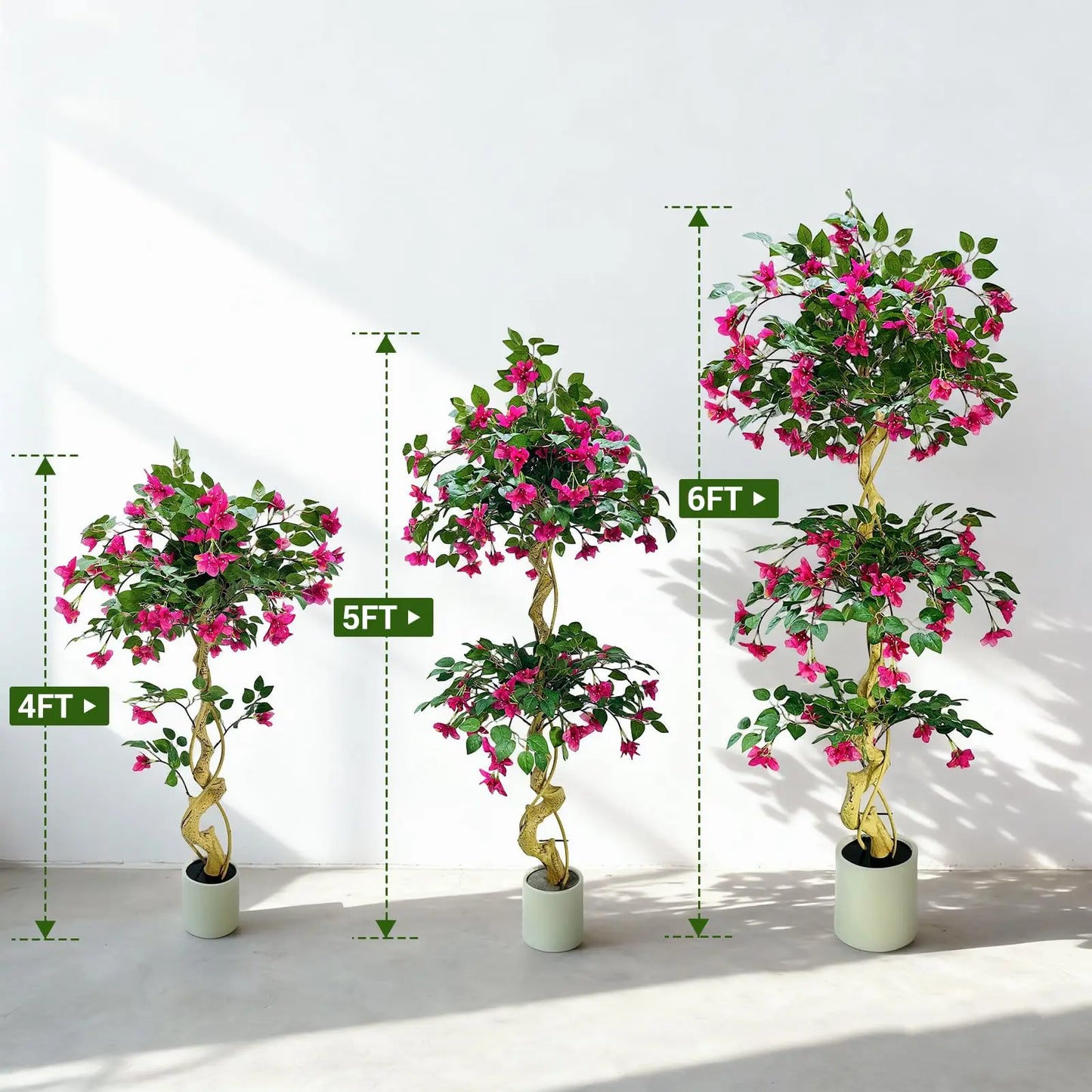 HiMISS Lifelike Bougainvillea Artificial Tree for Indoor Outdoor Decor