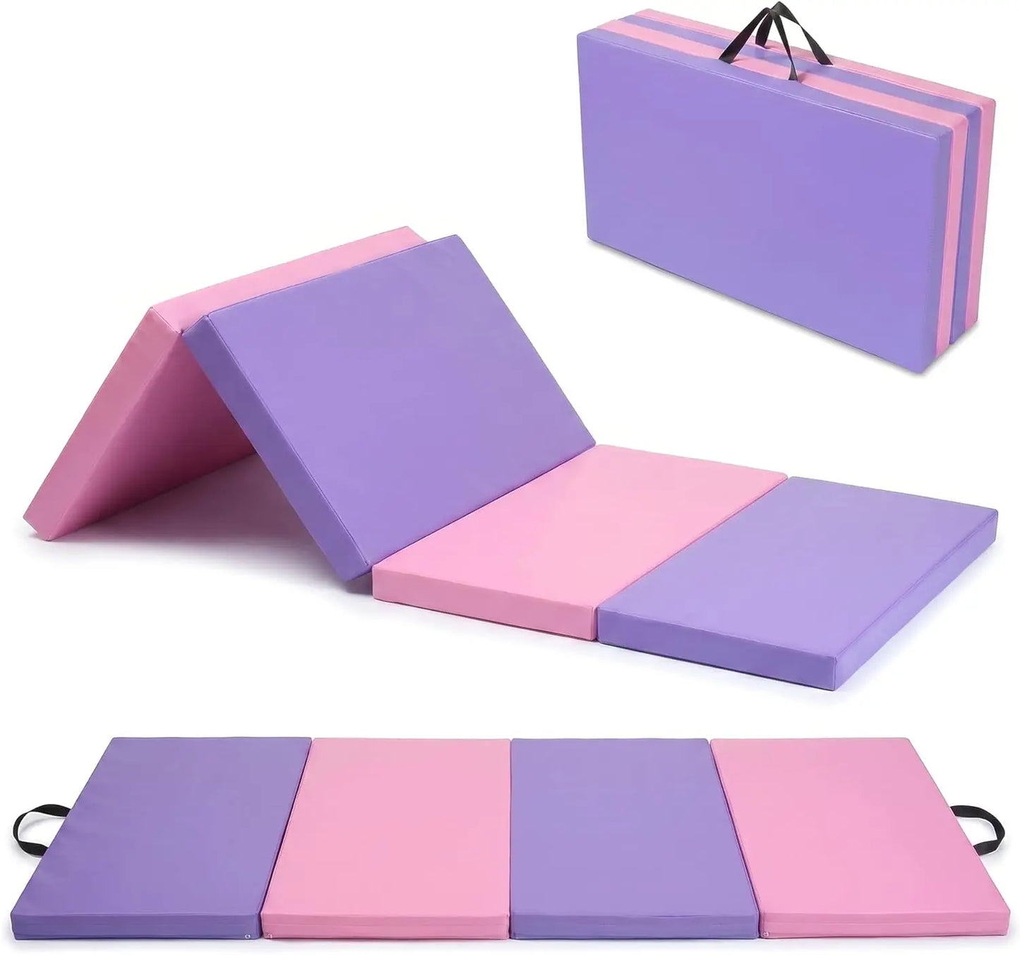 HiMISS Portable Folding Gymnastics Mat For Home Yoga Pilates Training