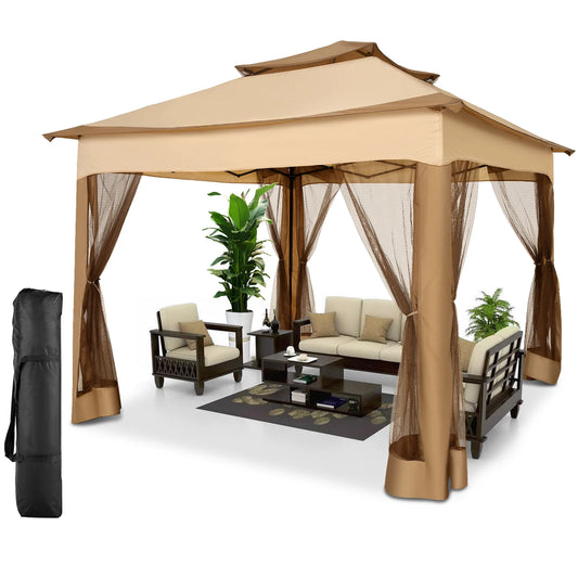 Cobizi Pop Up Gazebo With Mosquito Netting And Double Roof