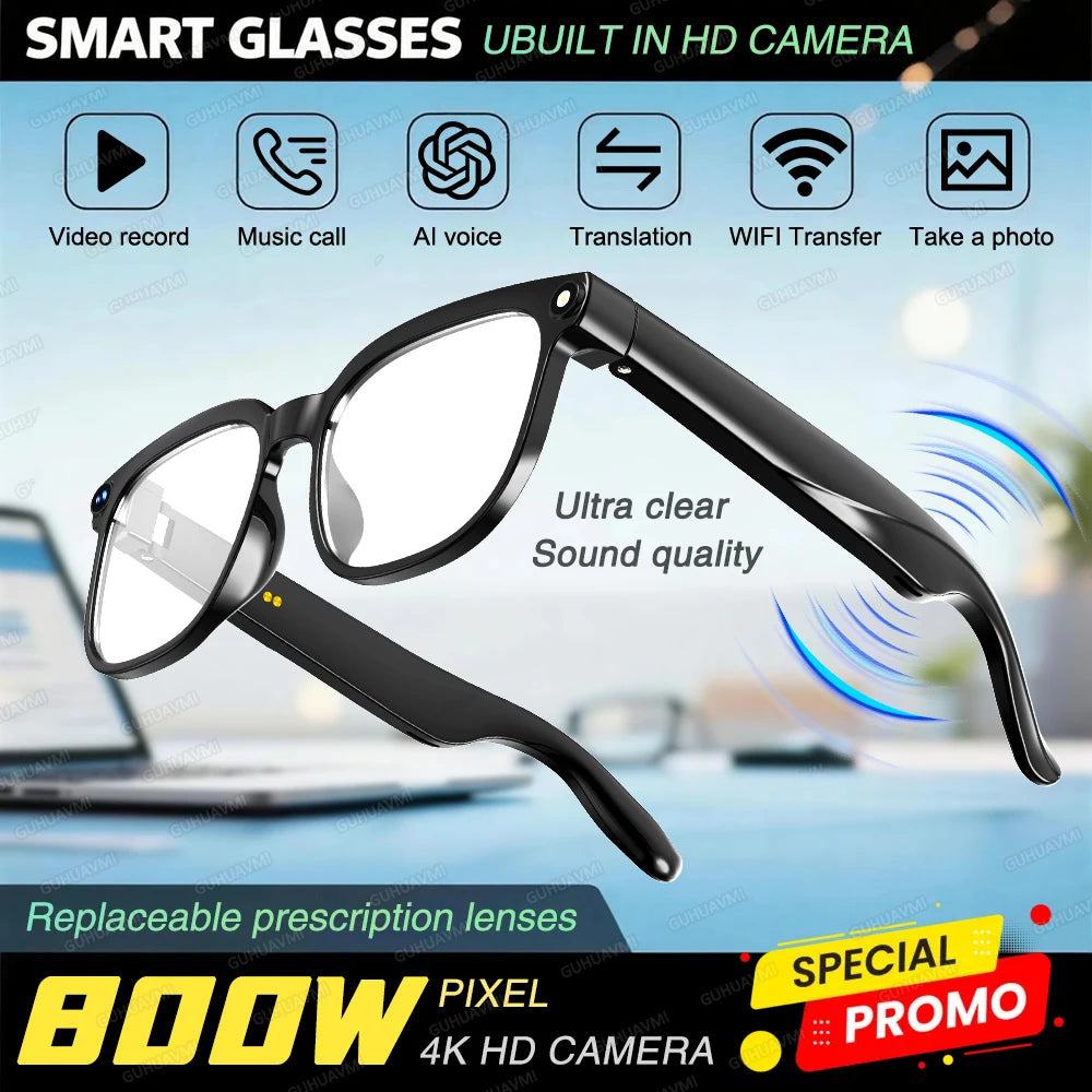 Step into the future with the GUHUAVMI M02S Smart AI Glasses and empower yourself with hands-free video, live translation, and smarter conversations.