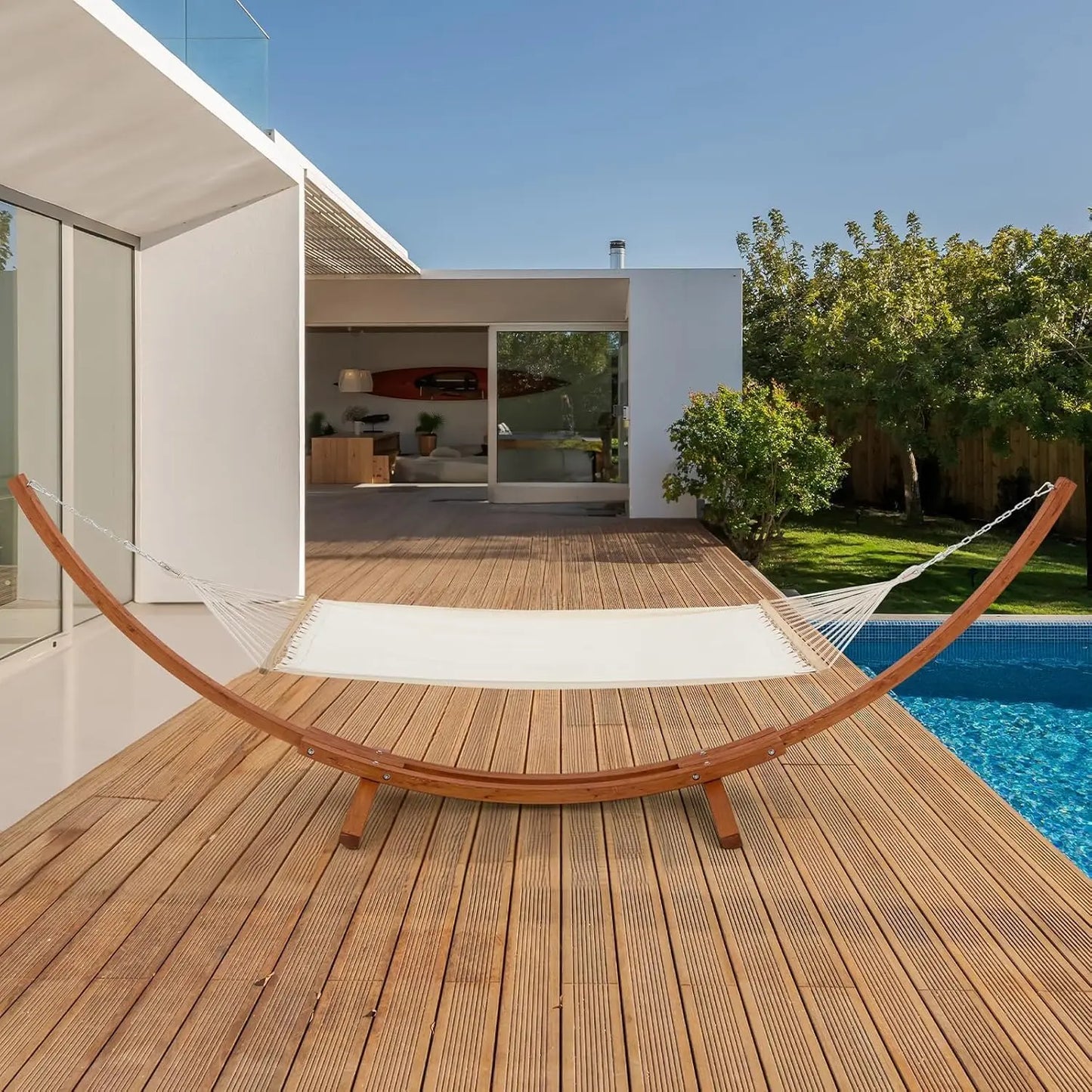 Heavy Duty 2 Person Hammock With Stand 550 Lbs Capacity For Porch Patio Garden