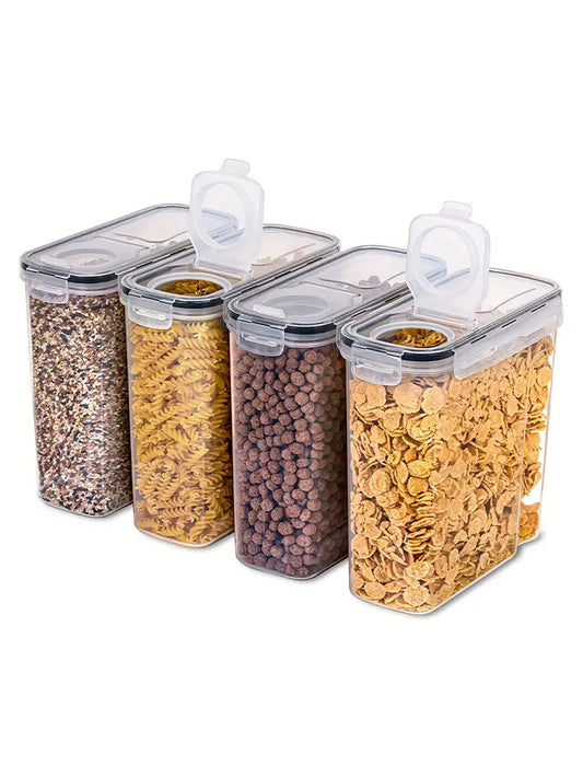 4L Airtight Food Storage Containers 4 Pack For Pantry Organization