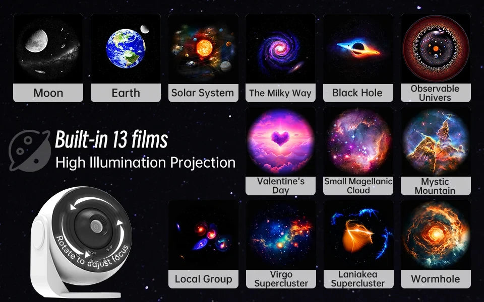 AUSYLE Galaxy Star Projector For Kids And Adults Night Sky