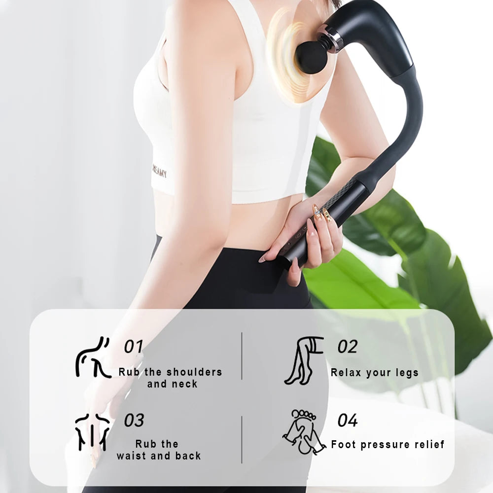 Paqin Smart Electric Fascia Gun Handheld Muscle Relaxation Massage Device