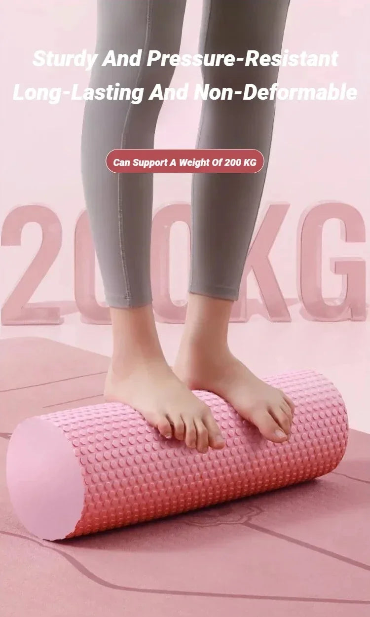 Hexagonal EVA Foam Yoga Roller With 3D Massage Nodes