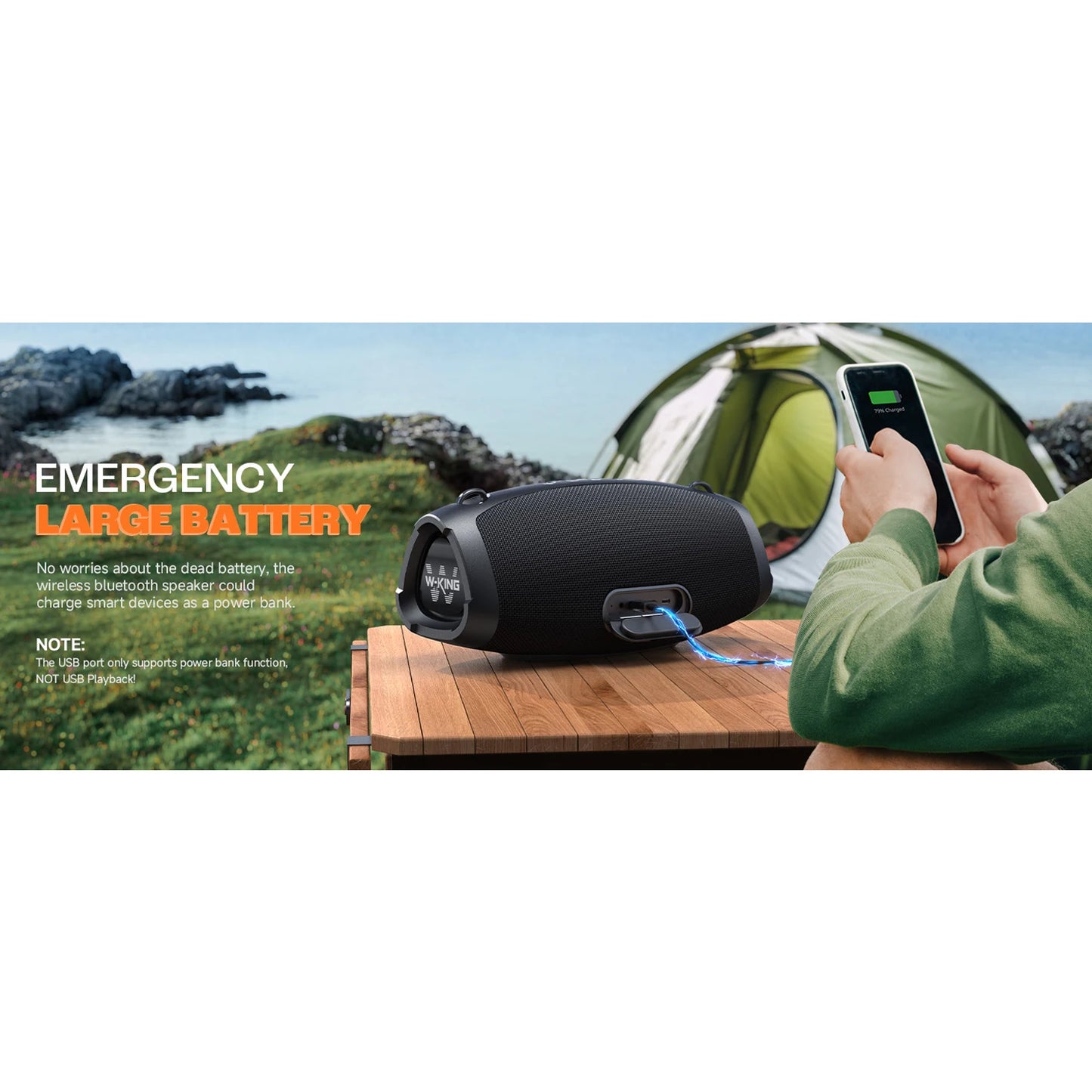 W-King X10 120W Bluetooth Speaker Portable Waterproof Outdoor Party