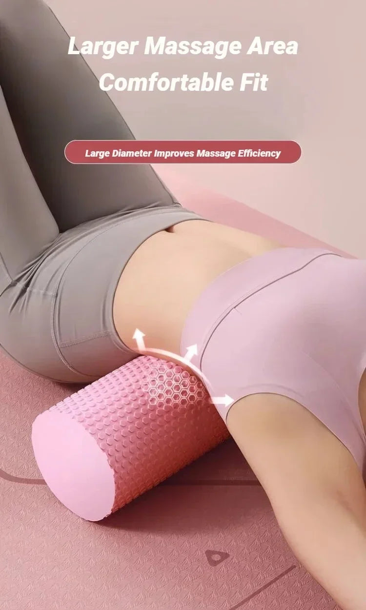 Hexagonal EVA Foam Yoga Roller With 3D Massage Nodes