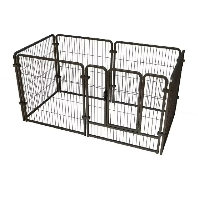 Stainless Steel Six Panel Dog Fence Playpen, Foldable, Heavy Duty