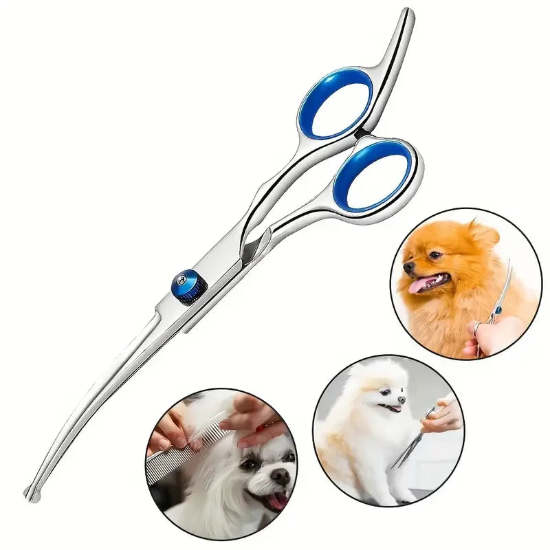 Pet Safe Stainless Steel Ambidextrous Dog Grooming Scissors Round Head