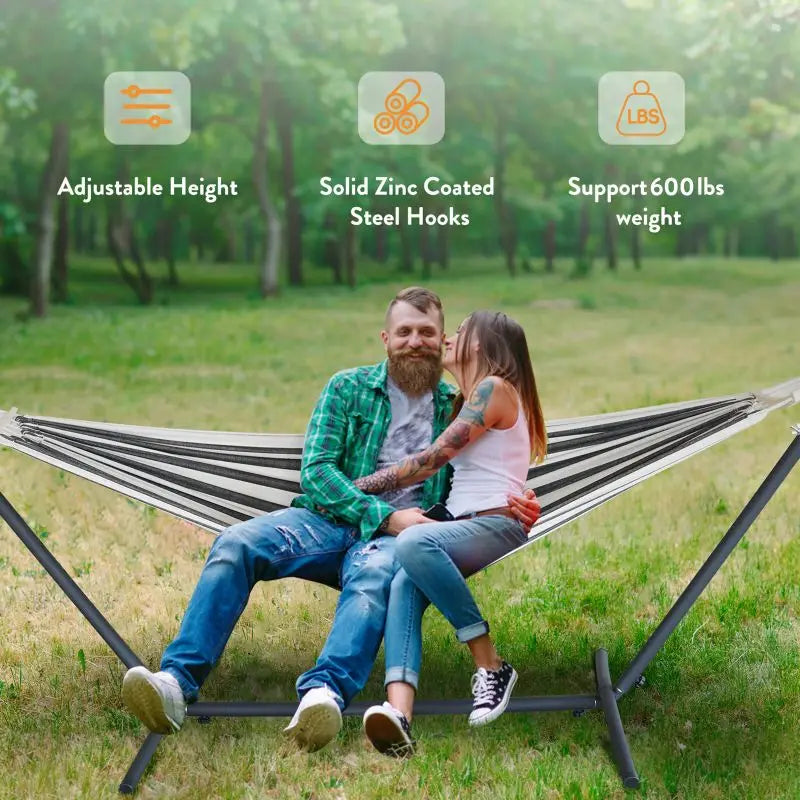 Gyroor Adjustable Outdoor Stand Hammock With Storage Bag For Relaxation
