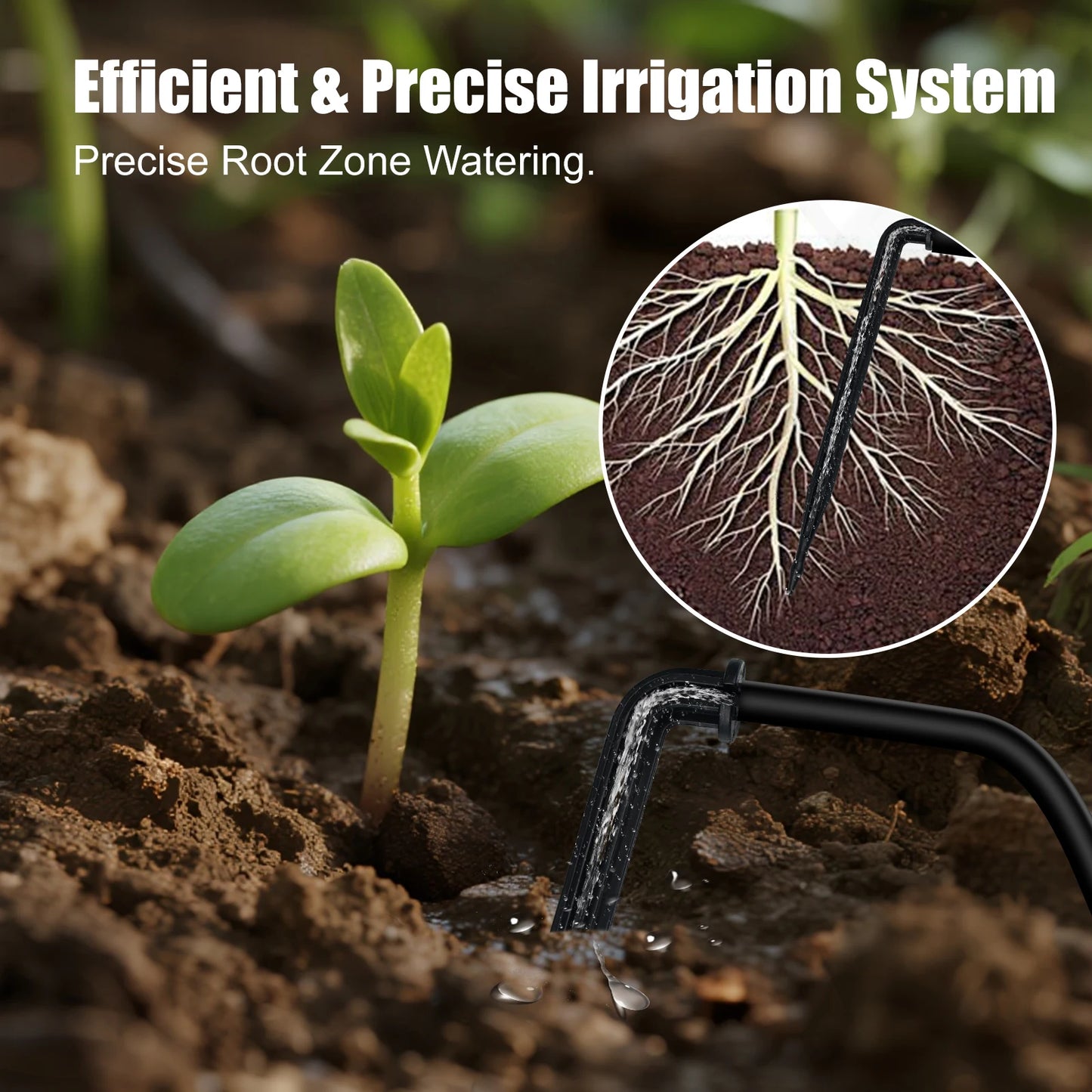 Solar Automatic Plant Watering System Outdoor Garden Irrigation Kit