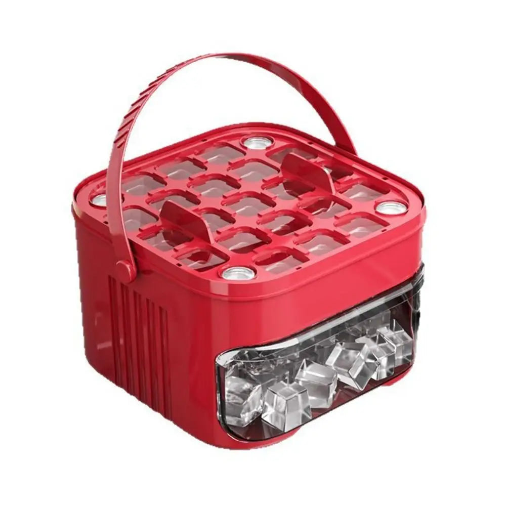Ice Cube Maker With Easy Press Cap Double Layer Ice Box