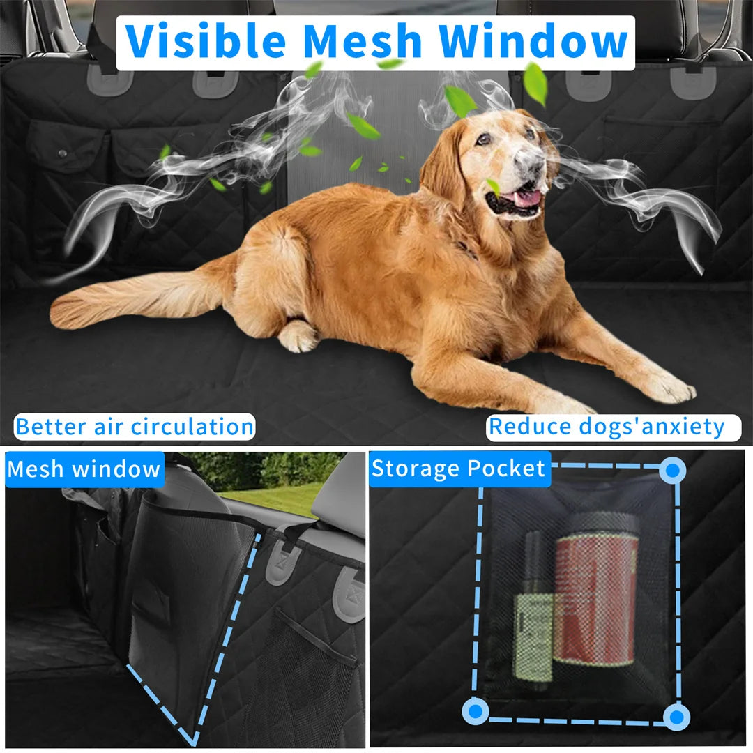 BINGOPAW Waterproof Dog Car Seat Cover Hammock Scratch Proof Back Seat Travel