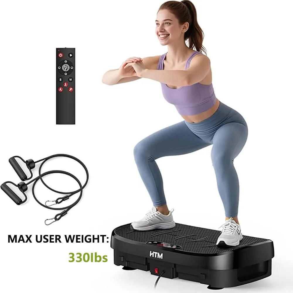 HTM Vibration Plate Trainer 330 Lbs Capacity 120 Levels Exercise