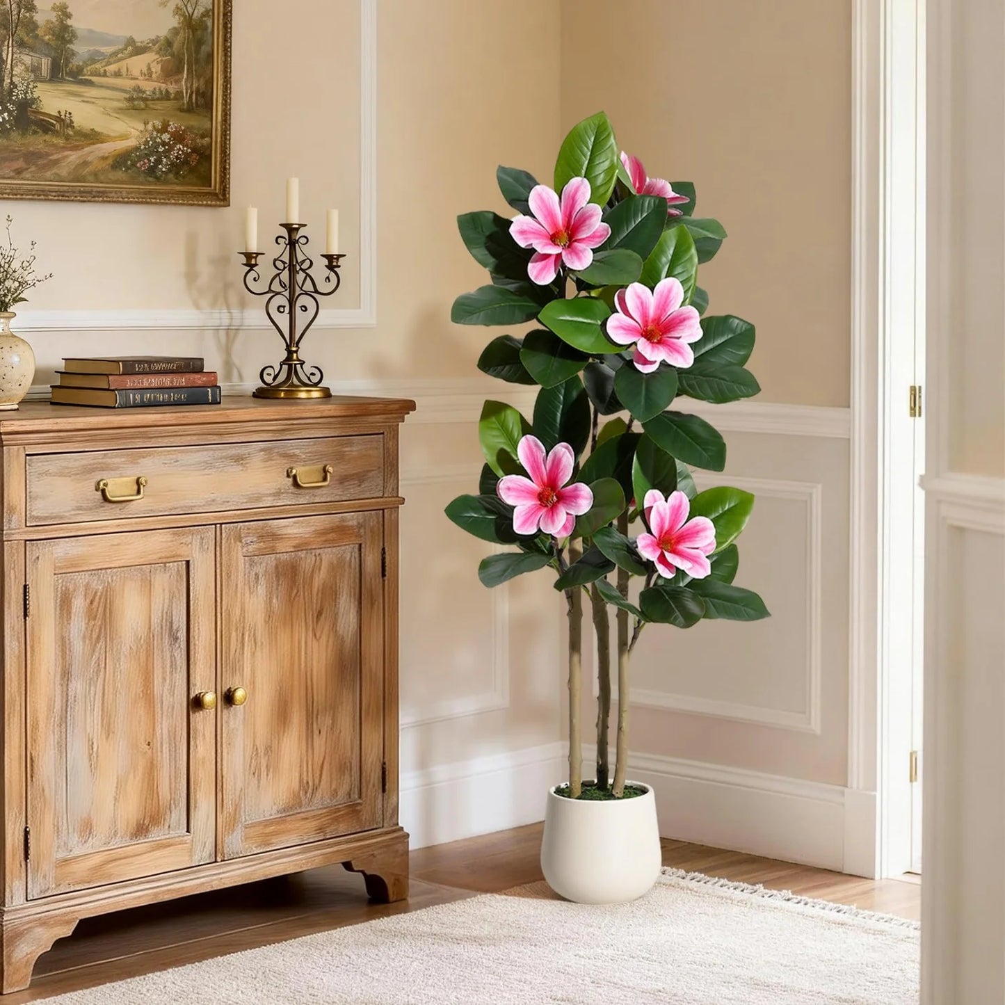 HiMISS Artificial Olive Tree With Lifelike Leaves For Home Decoration