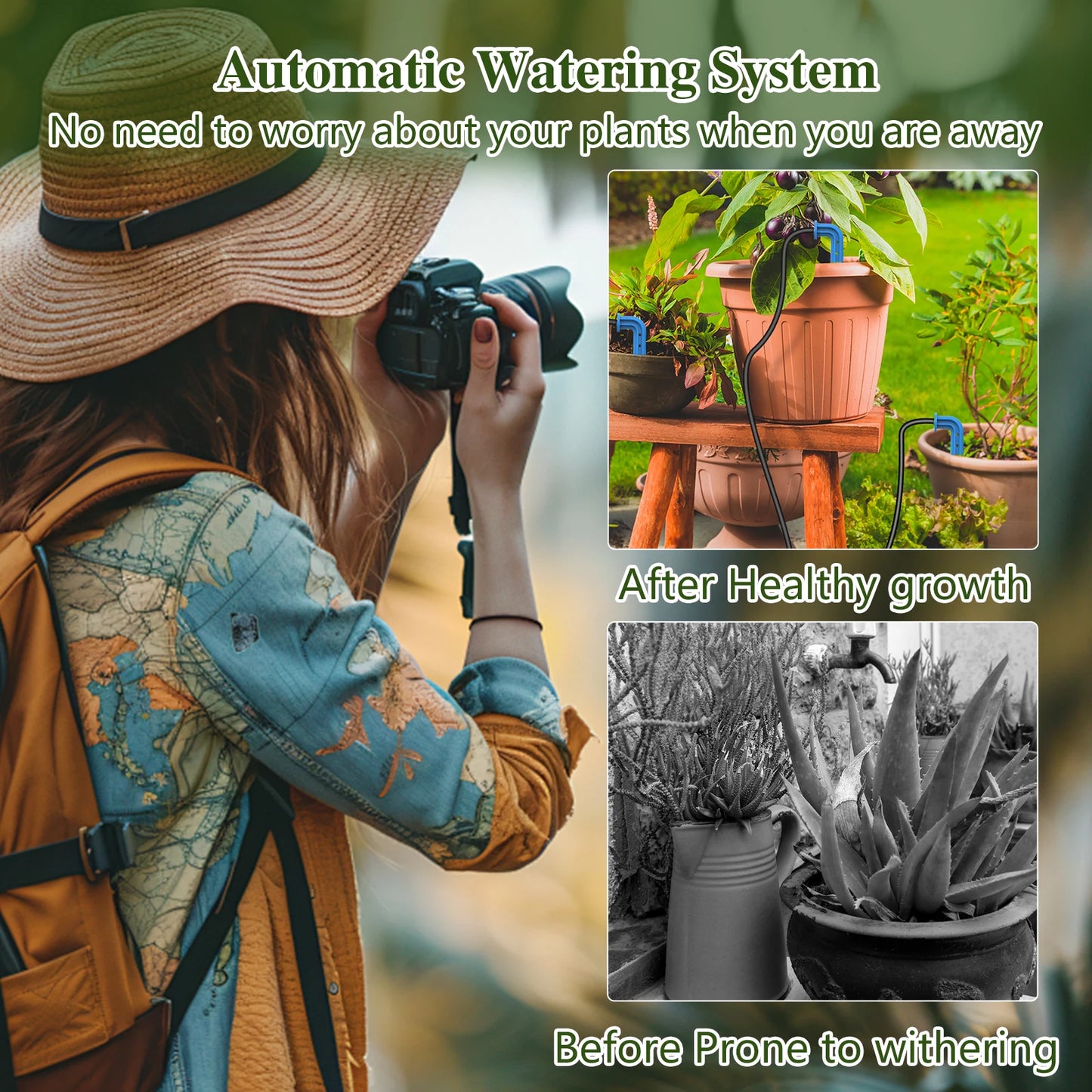 Solar Drip Irrigation System With Dual Supply And USB Charging