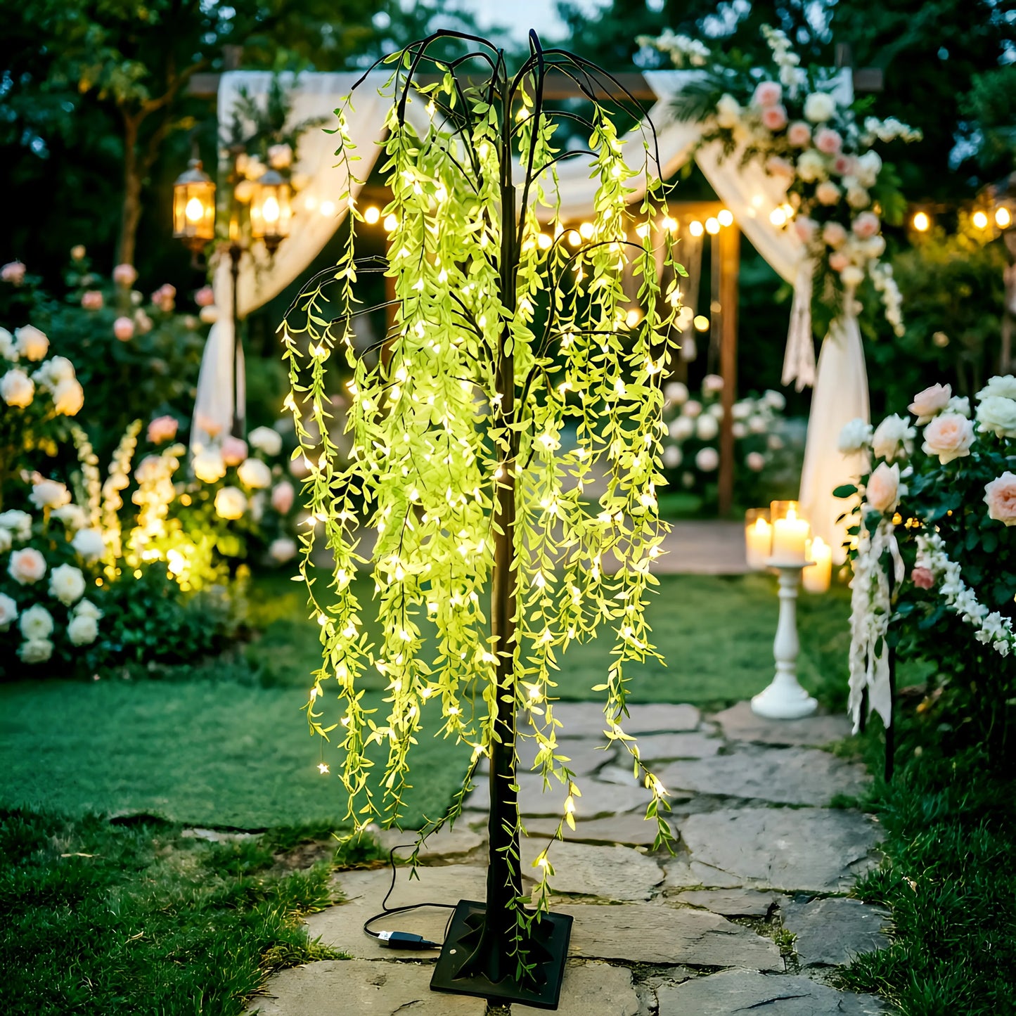 188 LED Willow Tree Light With USB Power Garden Decor