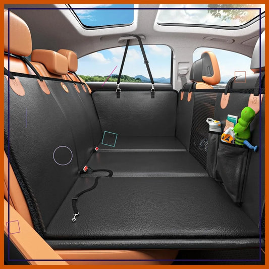 Turn every car trip into a comfy, mess-free adventure with the Dog Car Seat Cover Back Seat Extender.