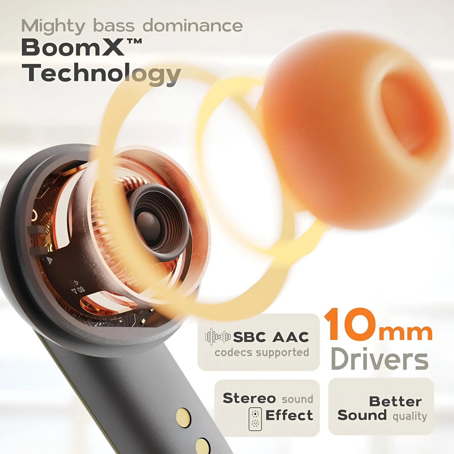 TWS Wireless Earphones With ENC Noise Cancellation And Dual Microphone