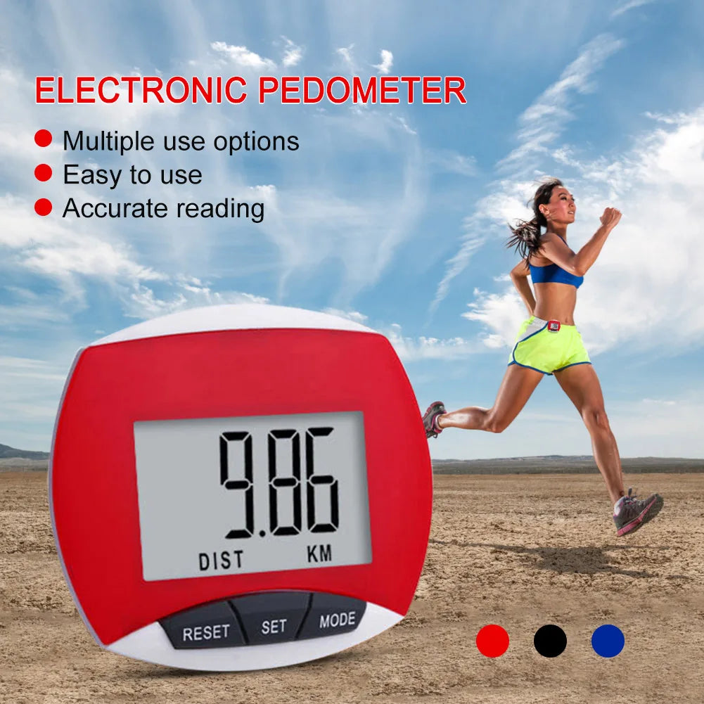 Accurate Clip Pedometer Step Tracker With LCD Display For Walking