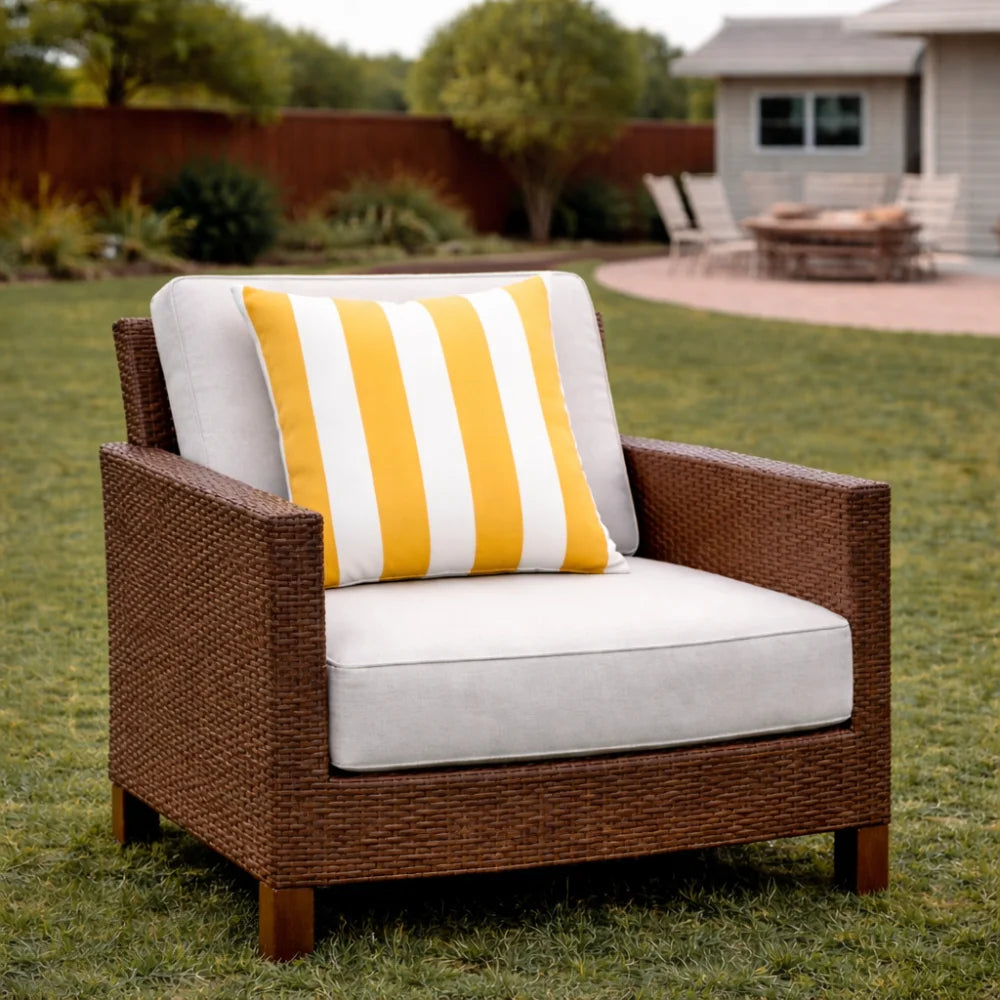 Elevate your outdoor living with vibrant paisley cushions designed to withstand sun, rain, and everyday use.
