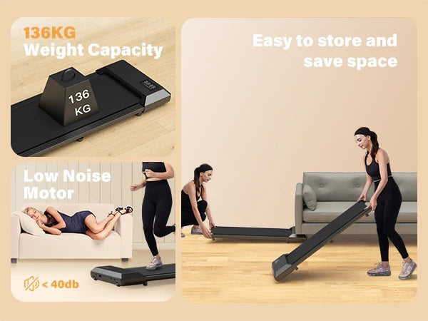 Superun Home Treadmill 2.5HP Two In One Walking Running Machine