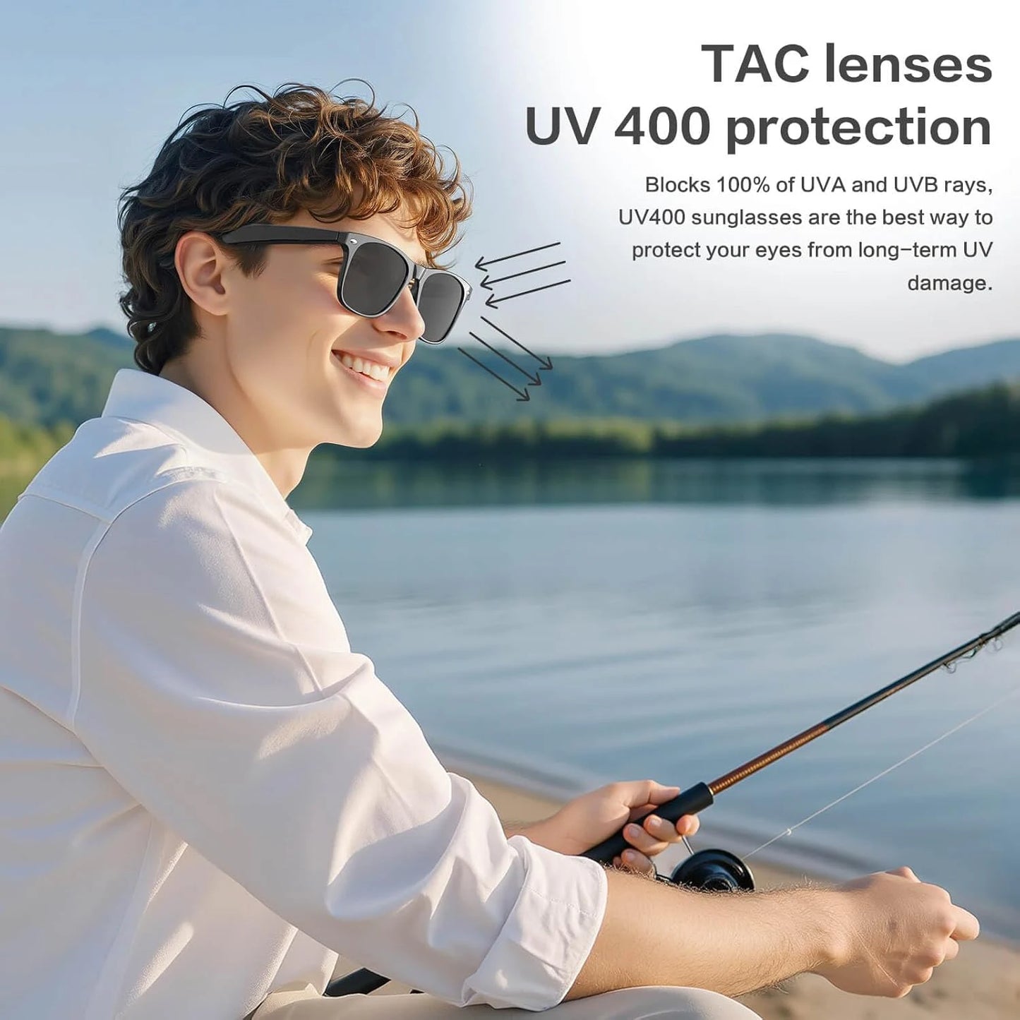 GUHUAVMI Camera AI Glasses With Translation, 720P Dual Cameras, Waterproof
