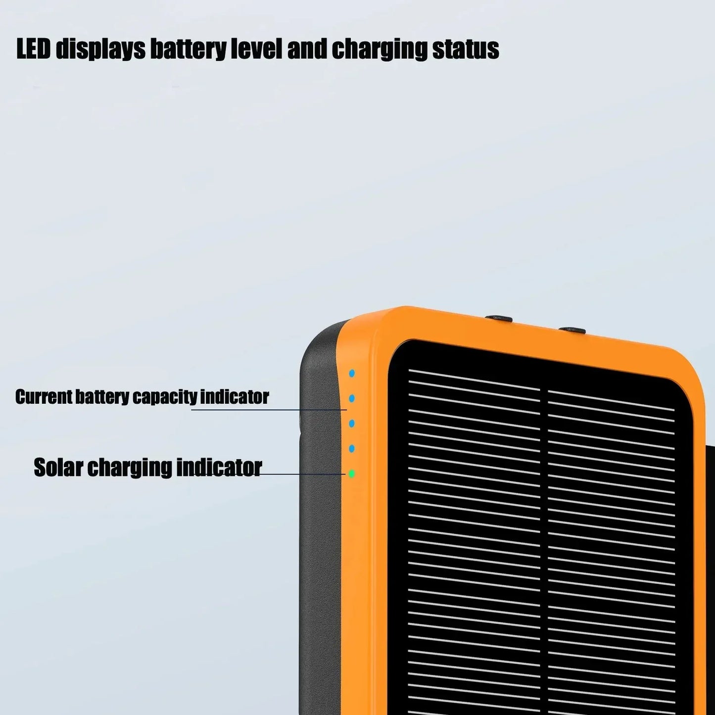 Rscrola 50000mAh Portable Solar Power Bank Fast Charging Battery Pack