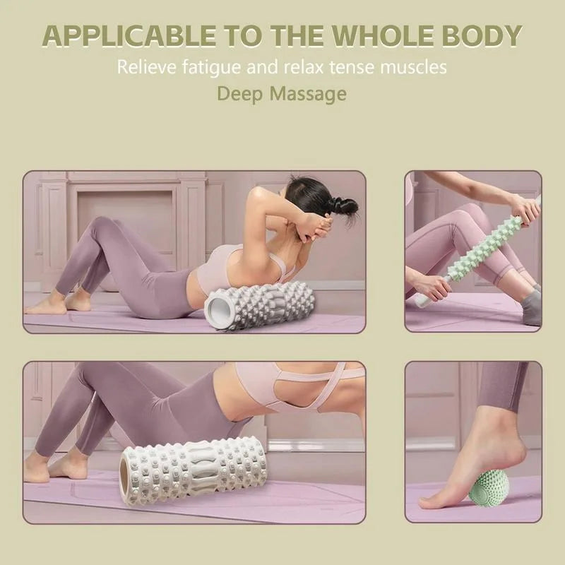 KEMOKO Foam Muscle Massage Roller For Back Pain Relief