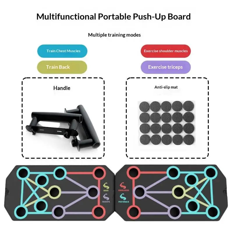 Multifunctional Push Up Board With 20 Holes For Home Gym