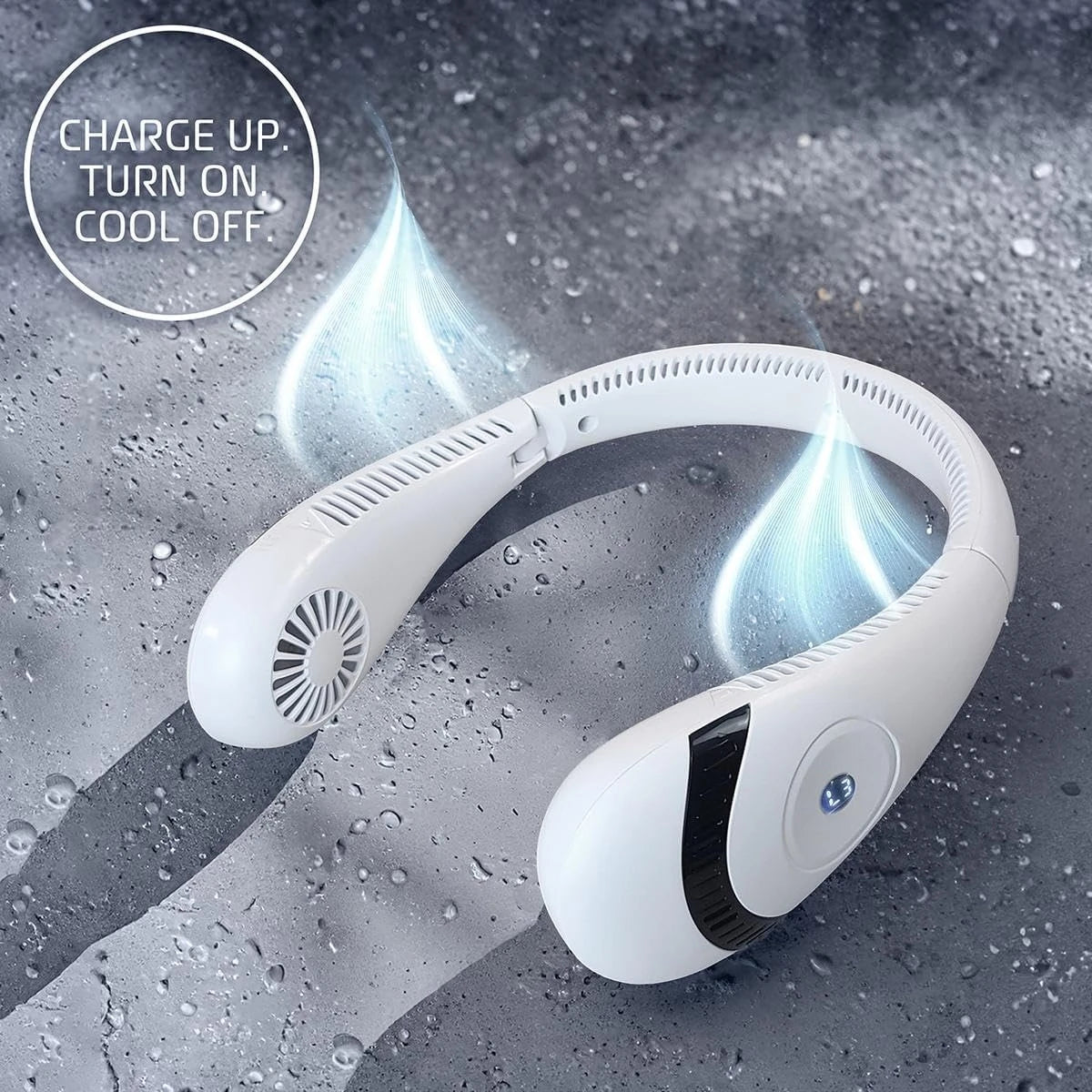 Smvp AlphaCool Portable Neck Fan Rechargeable Personal Cooling Device