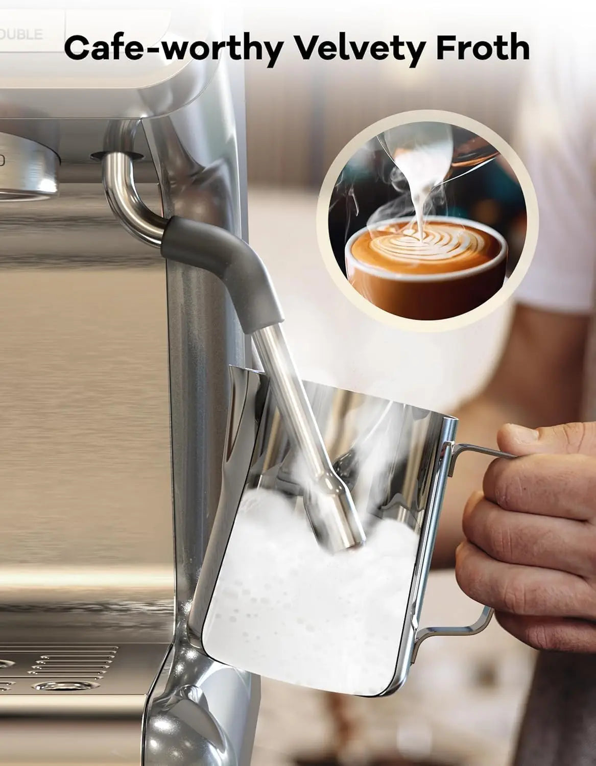 Acekool 20 Bar Espresso Machine With Grinder 1450W