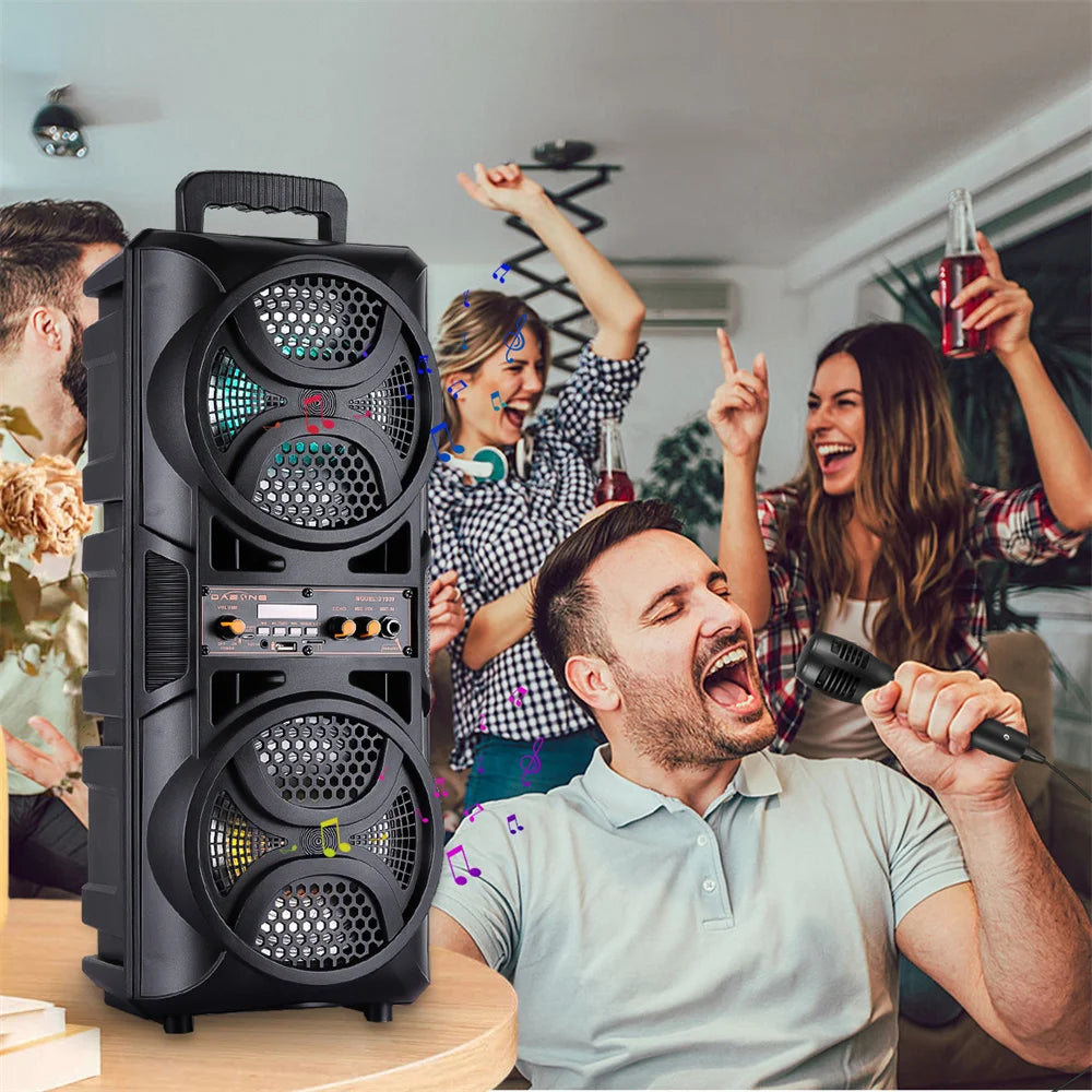 CURUK 3000W Portable Bluetooth Speaker Karaoke Subwoofer Bass