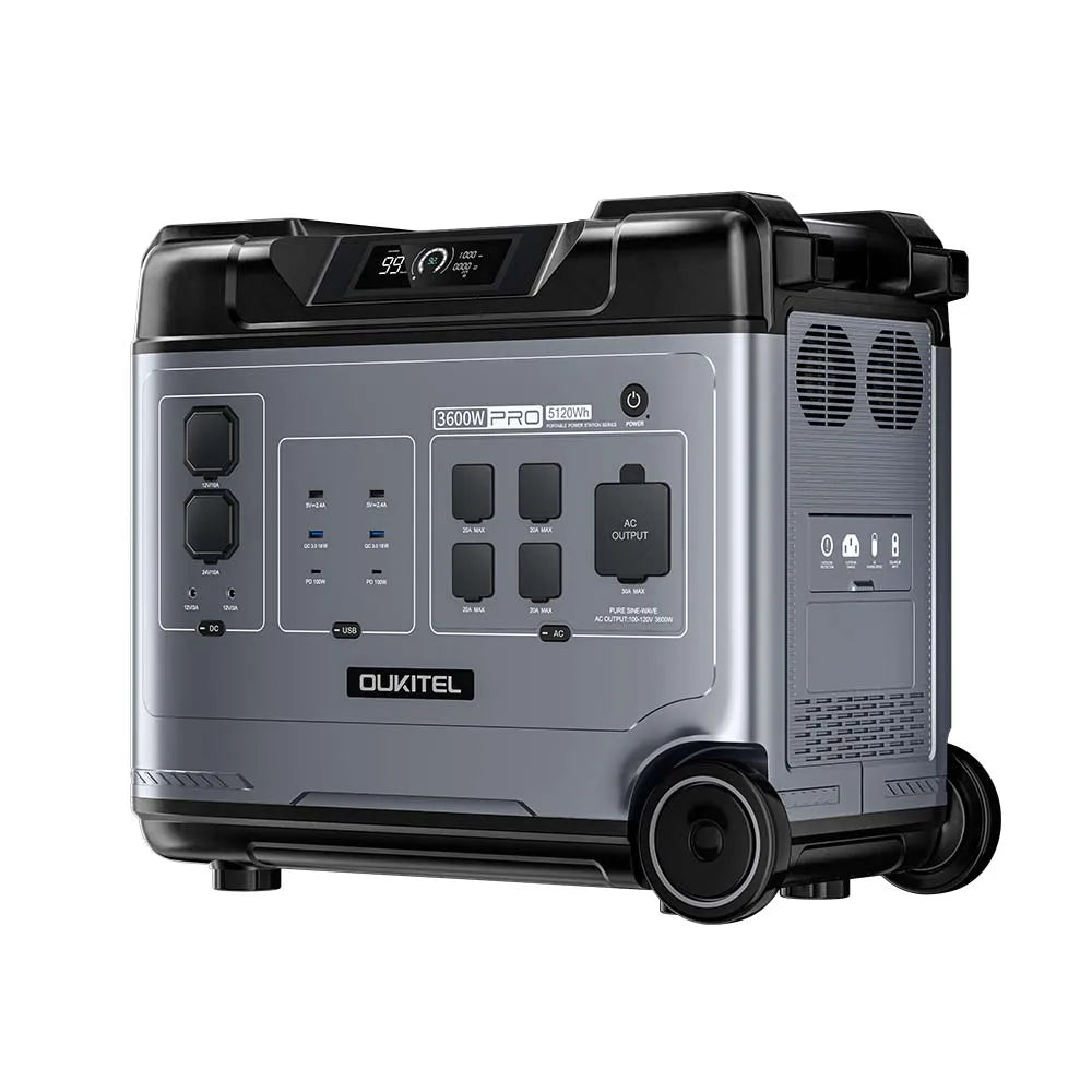 OUKITEL P5000 Pro Portable Power Station 5120Wh LiFePO4 Solar Generator