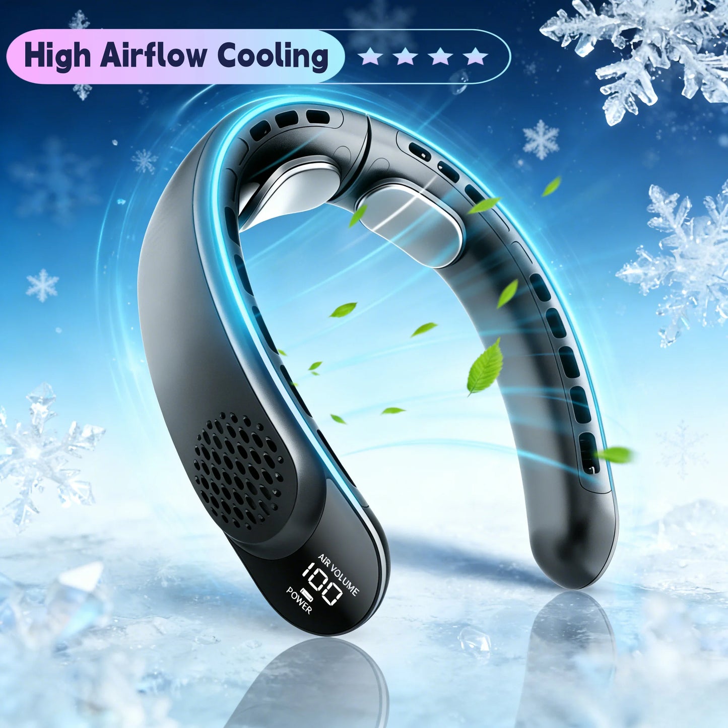 TMJD MISS Portable Neck Fan 4 Turbo USB Rechargeable Fan