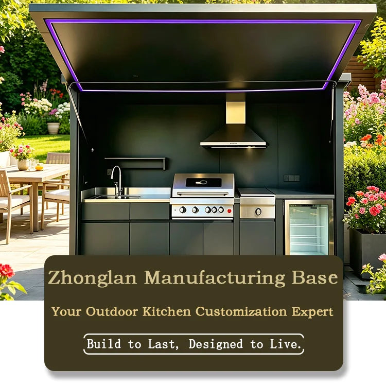 Outdoor Kitchen Cabinet 304 Stainless Steel Fully Equipped