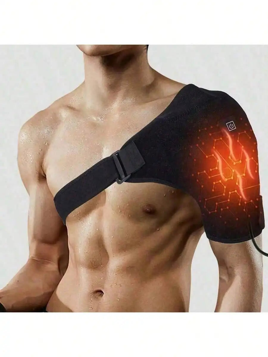 AXH Heated Shoulder and Knee Pad Bracket Massager for Joint Relief