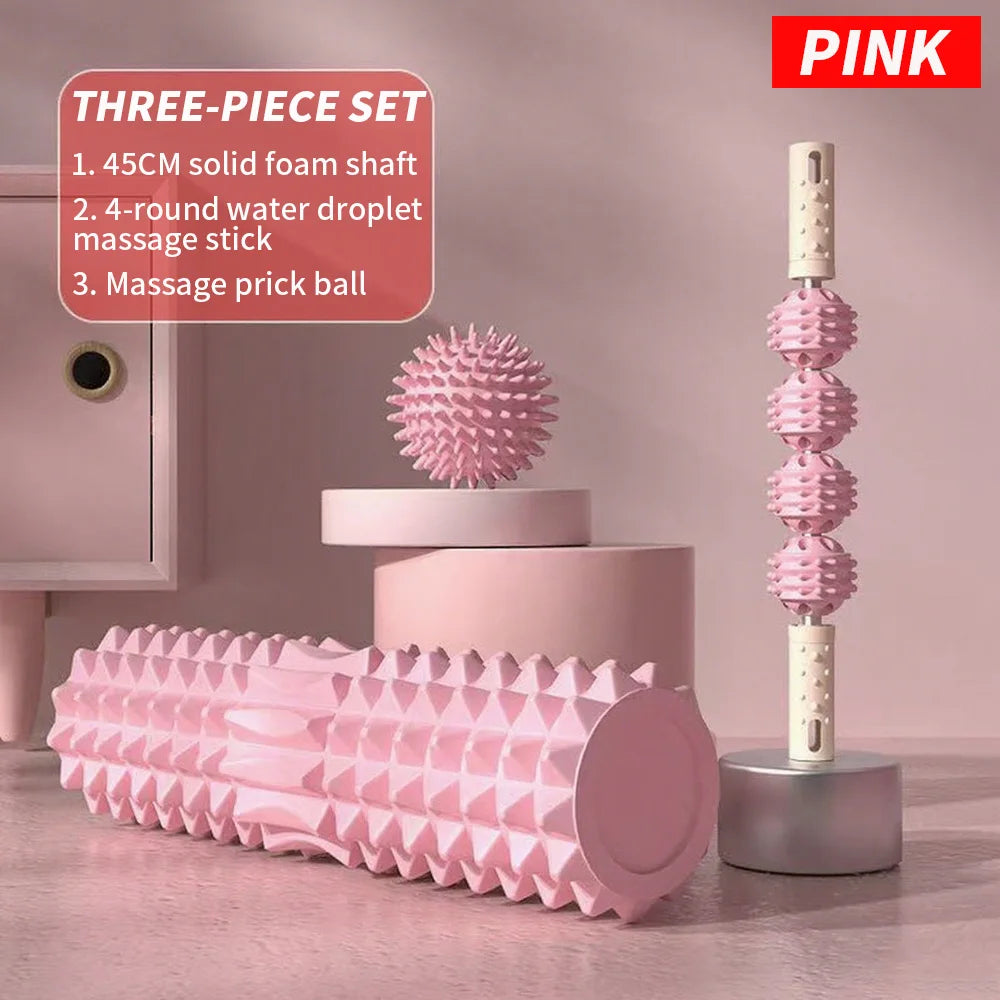 Three Piece Massage Set Massage Ball Roller and Foam Roller