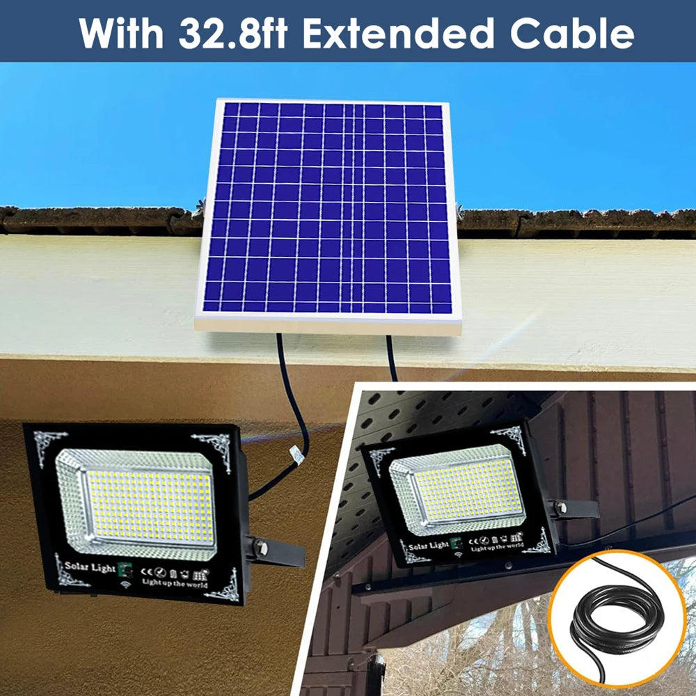 UMEXUS Led Two Head Solar Flood Light Waterproof Outdoor Wall