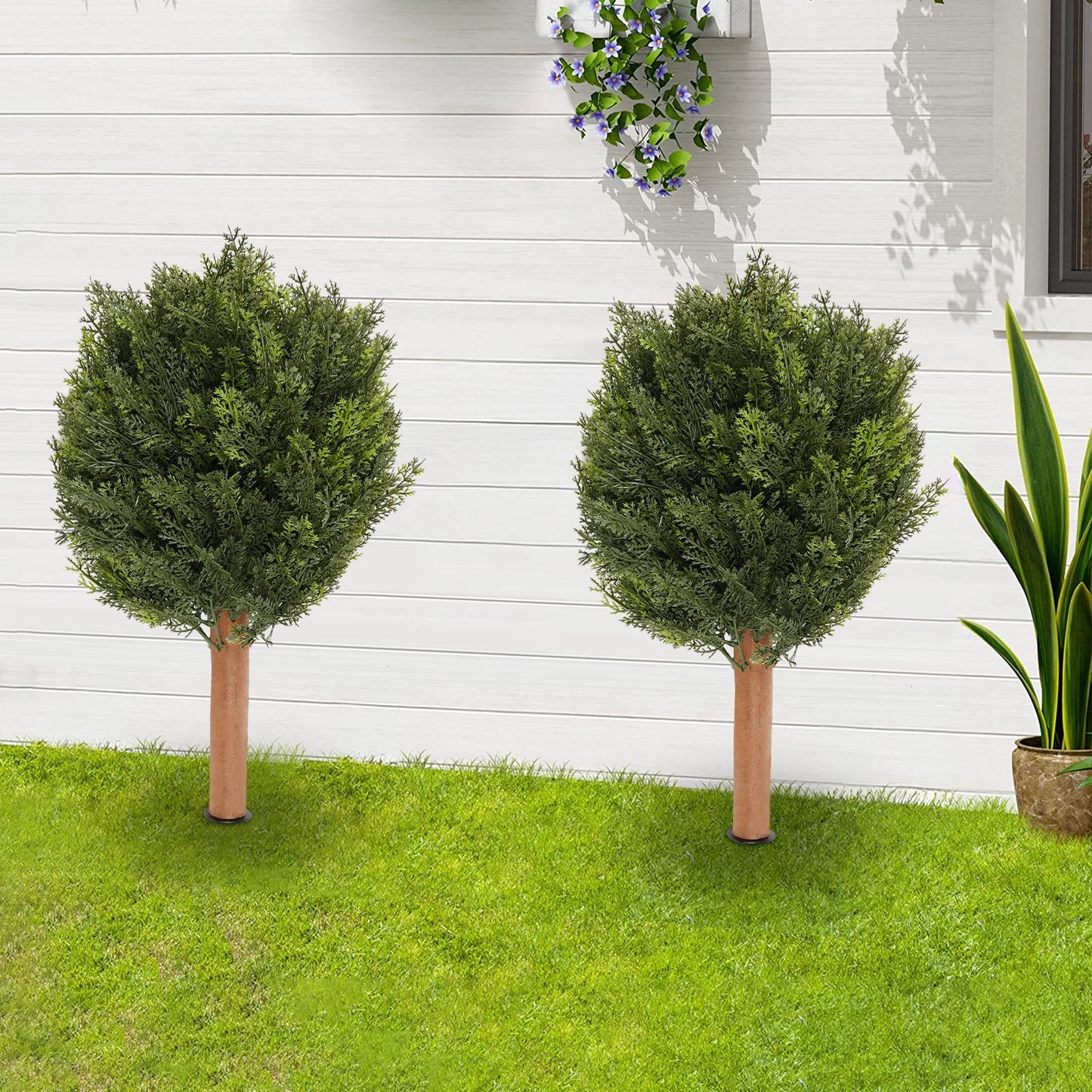 Artificial Cypress Trees With Spikes For Indoor Outdoor Home Decor