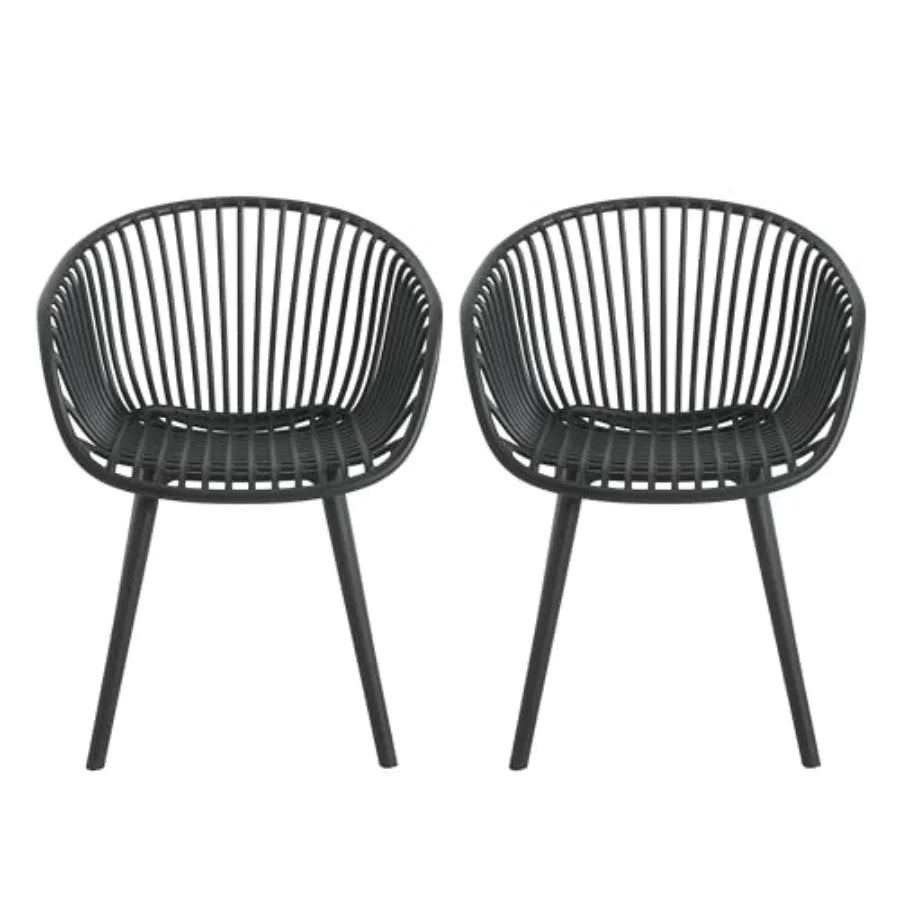Modern Outdoor Accent Chair Set Of 2 Balcony Garden